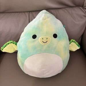 Squishmallow Fletcher Cute Green and Yellow Plushy 12"